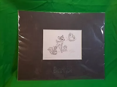 Swarovski Crystals Disney Exclusive Edition Bambi Lithograph Matted 11x14 New • £11.42
