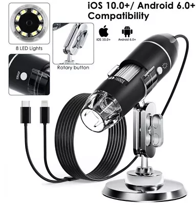 Professional Digital Microscope 8 LED USB 1600X Magnifier Endoscope W/ Stand New • $22.79