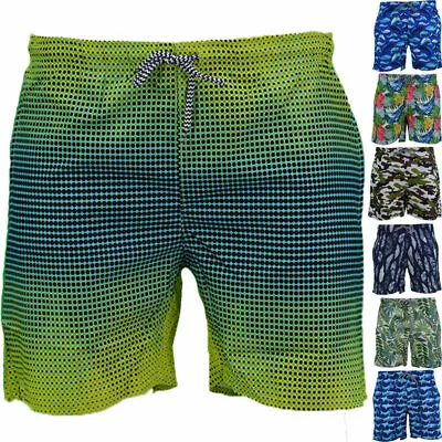 Mens Swimming Board Shorts Swim Surf Trunks Beach Wear Summer Swimwear Quick Dry • £6.99