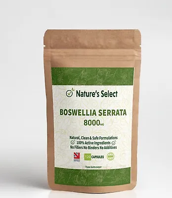 £13.99 • Buy Boswellia Serrata Extract 8000mg Capsules Strong OA & Joint Support Vegan