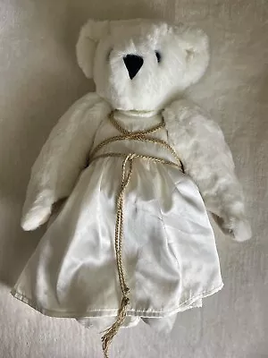 VINTAGE Handmade VERMONT TEDDY BEAR Angel Plush Rare 16   Jointed Arms And Legs • $29