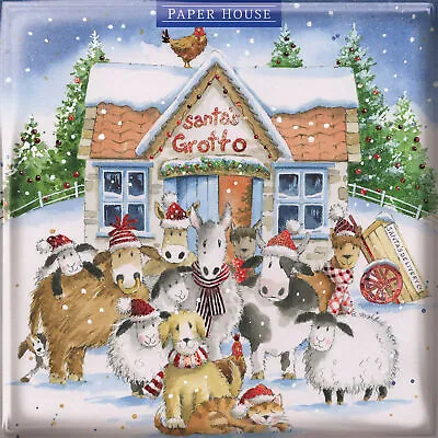 £11.49 • Buy Box Of 12 Farmyard Capers Luxury Christmas Cards In 3 Designs Boxed Xmas