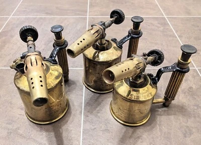 JOB LOT 3 Assorted Old Vintage Blow Torches Torch Blow Lamps Sievert • £10.50