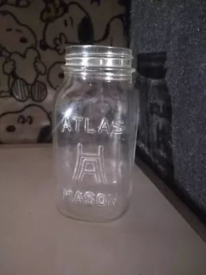 Vintage Atlas H Over A Square Canning Jar • $4.44