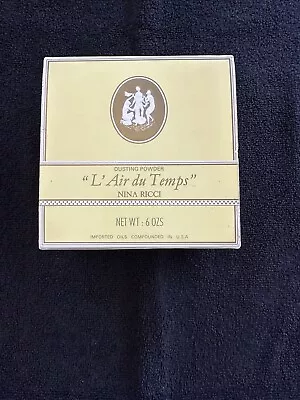 Nina Ricci L'Air Du Temps Perfume Dusting Powder 6 Oz With Puff Vintage • $133