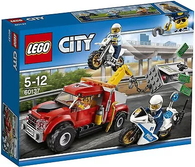 Lego City Town 60137 TOW TRUCK TROUBLE Robber Police Motorcycle Money NEW SEALED • $75.99