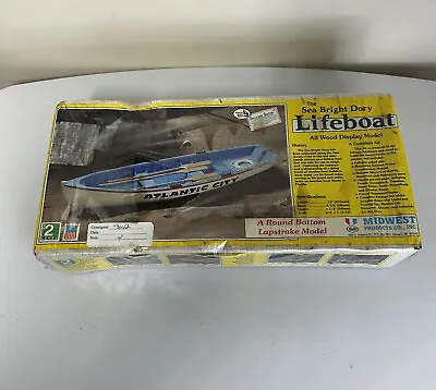 Midwest Products The Sea Bright DORY Lifeboat Wood Model Boat NEW 100% Complete • $64.99