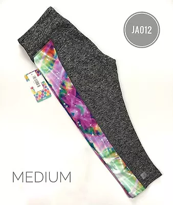 NEW LuLaRoe Soft Comfy JADE Capri Athletic M Leggings Pastel Cosmic Panel • £14.48