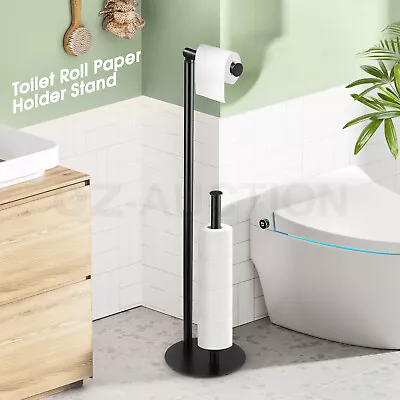 Free Standing Toilet Paper Roll Holder Stand Tissue Storage Bathroom Organiser • $29.95