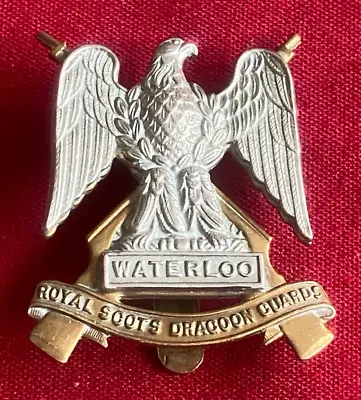 £7 • Buy Vintage British Military Cap Badge - Royal Scots Dragoon Guards