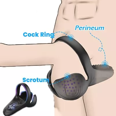 Penis Cock Ring Anal Vibrator Butt Plug Male Prostate Massager Sex Toys For Men • $17.69