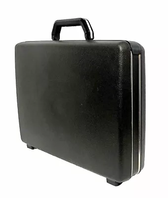 Samsonite Delegate Black Attaché Briefcase Slim Hard Side +Key 1981 VTG 18x13.5” • $69