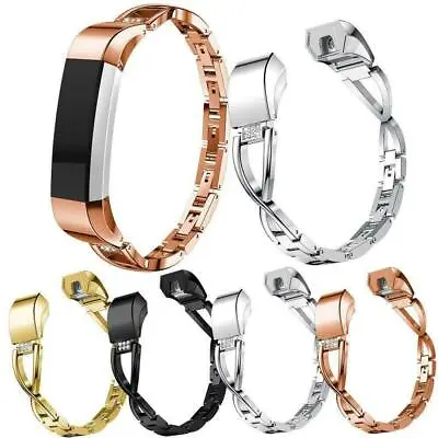 Girl Lady Diamond Strap Replace Metal Stainless Steel Watch Band For Fitbit Alta • $12.12