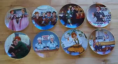 Set Of 8 THE OFFICIAL I LOVE LUCY PLATE COLLECTION +COA + Free Book TV Show • $475