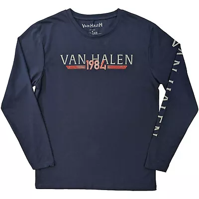 Van Halen 84 Tour Navy Long Sleeve Shirt NEW OFFICIAL • £20.99