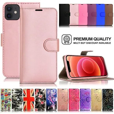 Magnetic Leather Phone Case For IPhone 15 14 13 11 XR 12 7 8 6 Wallet Flip Cover • £3.90