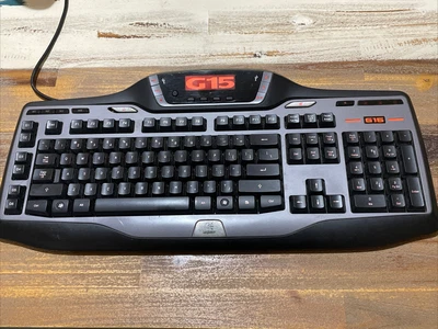 $60 • Buy Logitech G15 Wired USB Gaming Keyboard LED Programmable Keys LCD Screen Y-UW92