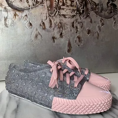 Melissa | Polibolha Textured Glitter Jelly Sneakers  NWT SIZE 8 • $32