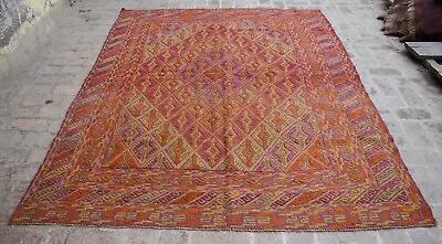 6'8 X 9 Handmade Afghan Tribal Mushvani Wool Area Rug 7x9 Persian Rug • $529