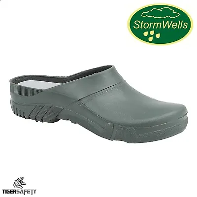 Stormwells U222 Green Unisex Comfy Garden Clogs PVC Gardening Shoes Welly Shoes • £11.95