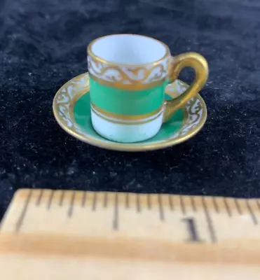 Vintage Miniature Royal Staffordshire - Coffee Can Cup & Saucer - Dollhouse 1:12 • $35