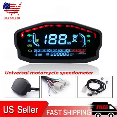 Durable Motorcycle LED Speedometer LCD Digital Odometer Guage For 24-cylinder • $46.99