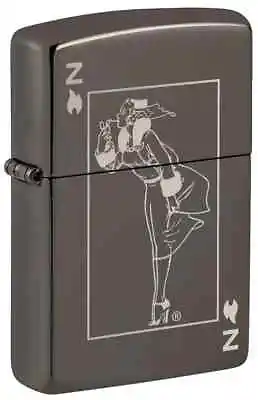 Zippo Windproof Lighter WINDY CARD SUIT DESIGN Black Ice NEW IN BOX FREE POST • £39.40