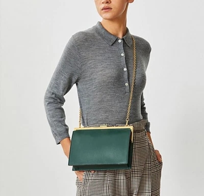 $160 • Buy Oroton Icon Frame Clutch Dark Green