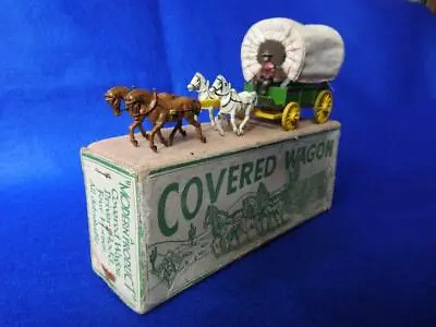 MODERN PRODUCTS MORESTONE 50s BOXED WILD WEST HORSE DRAWN COVERED WAGON & DRIVER • $157.20