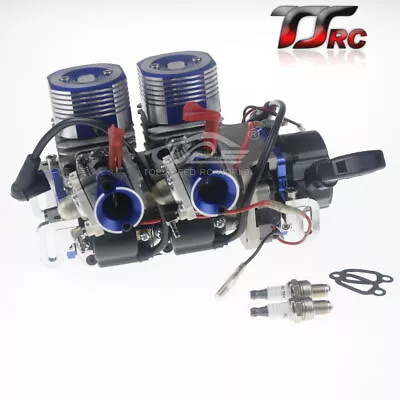 58CC Two Cylinder Gas Engine For 1/5 RCMK ZENOAH Marine Gas Engine RC Boat • $1047.79