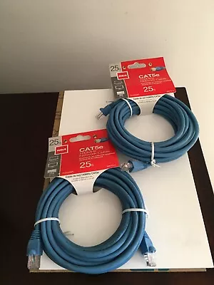 BRAND NEW LOT OF 2 RCA Tph532br Cat 5e 100 Mhz Network Cables 25 Ft. • $15.99