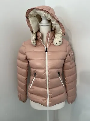 Moncler Girls Pink Down Puffer Winter Warm Snow Jacket Removable Hood • $300
