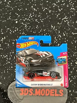 FORD MUSTANG GT 18 CUSTOM BLACK Hot Wheels 1:64 **COMBINE POSTAGE** • £2.95