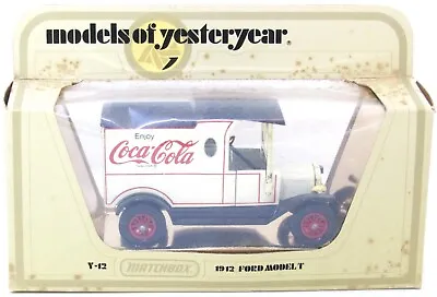 Matchbox Models Of Yesteryear #12 1912 Ford Coca Cola Truck Vintage 1978 NIB. • $15