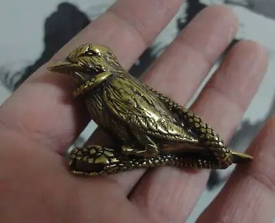 Vintage Style Solid Brass Copper Bird And Snake Statue For Home Decor • $15.66