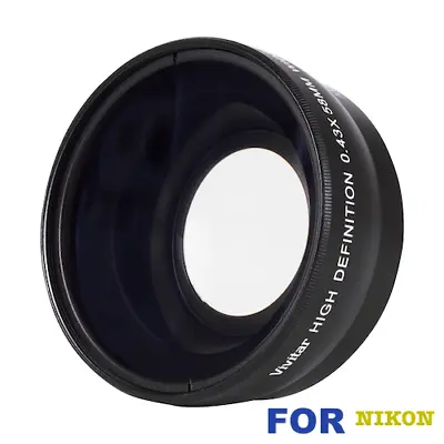  WIDE ANGLE + MACRO LENS FOR NIKON 1 J5 MIRRORLESS DIGITAL CAMERA With 10-100mm  • $56.35