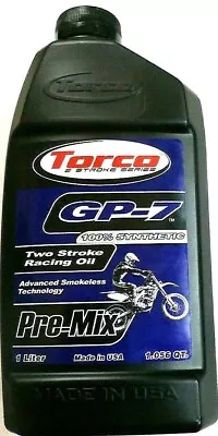Torco GP-7  2-Stroke Racing Series Oil 100% Synthetic 1 QT T930077CE • $29.95