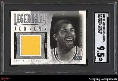 2000-01 Upper Deck Legends Legendary Magic Johnson GAME-USED JERSEY SGC 9.5 MT+ • $0.99