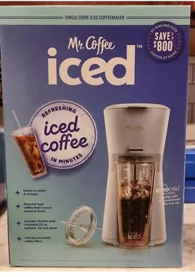 Mr. Coffee Iced Coffee Maker With Reusable Tumbler And Coffee Filter  Grey NEW • $17