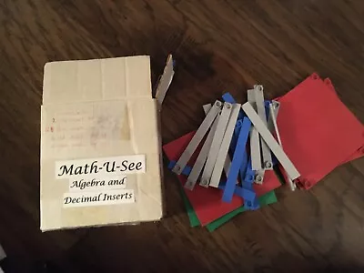 Math U See Manipulatives Algebra Decimal Insert Kit & Extra Blocks • $22.50