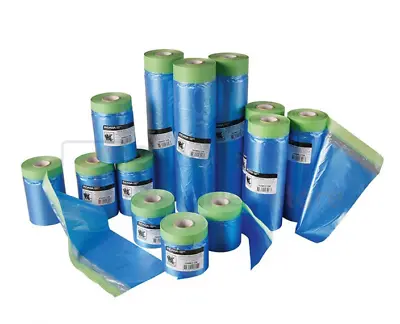 Indasa Various Drop Cover Roll Masking Tape Poly Film Sheet Pre Taped X 25m • £5.43