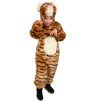 Dress Up America Plush Animal Tiger Costume Kids & Toddlers - Role Play Costume • £22.99