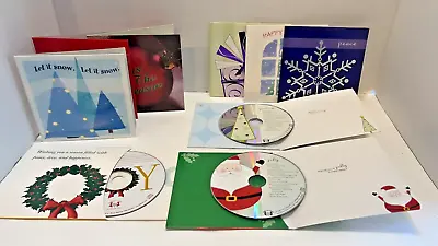 LOT OF 9  VINTAGE HOLIDAY CHRISTMAS CARDS UNUSED With MUSIC CD *NOS* • $17.50
