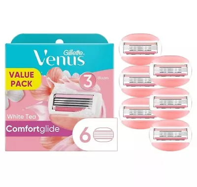 Gillette Venus ComfortGlide White Tea Women's Razor Blades - 6 Refills • $12.88