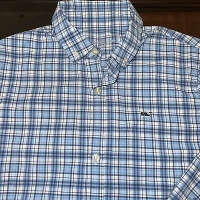 Vineyard Vines Performance Boys Size Small 8-10 Long Sleeve Button-up Shirt EUC • $11