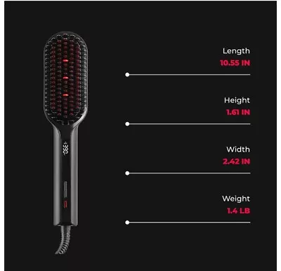 TYMO Ionic Plus Hair Straightening Brush Black Brand New (un-opened). • £45