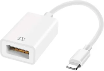 Upgrade Male To USB Female OTG Adapter Cable Support IOS9.2-13 For IPhone IPad • £10.79