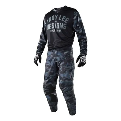 Troy Lee Designs TLD GP Off-Road MX Gear Set Cosmic Camo Gray Large / 34  L/34 • $122.40