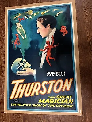 Thurston The Great Magician Original Authentic Stone Lithograph Magic Poster • $500