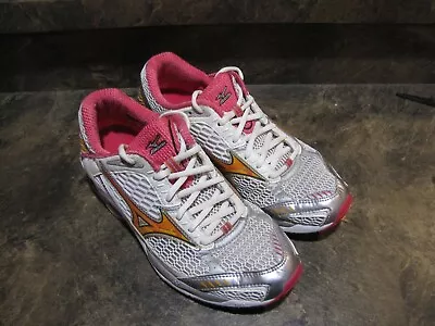 MIZUNO WAVE CREATION 9 PINK ORNG WHITE WOMENS 9 V-NICE V-CLEAN See Pics-details • $19